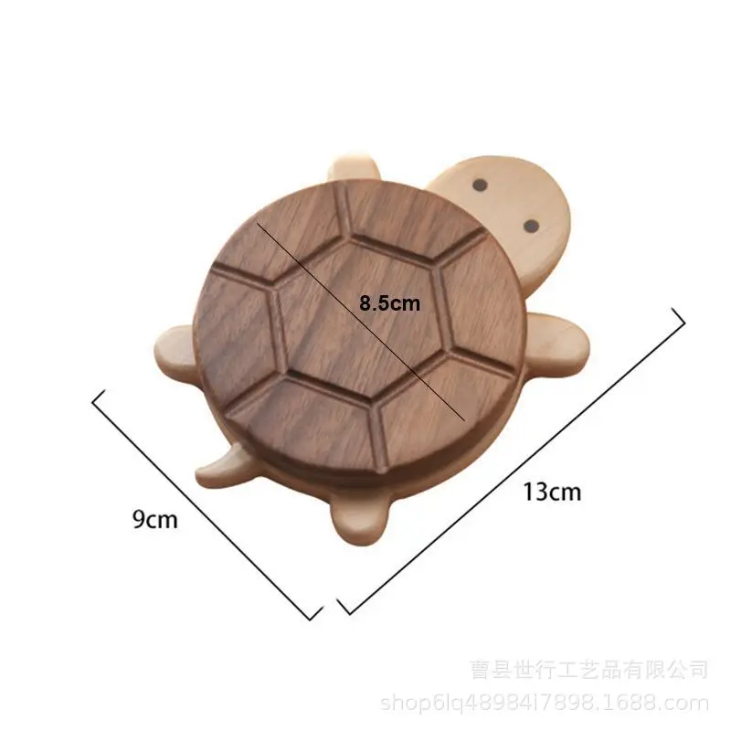 Walnut turtle coaster cute shape insulation mat wooden tea coaster oven mitts dining table insulation mat
