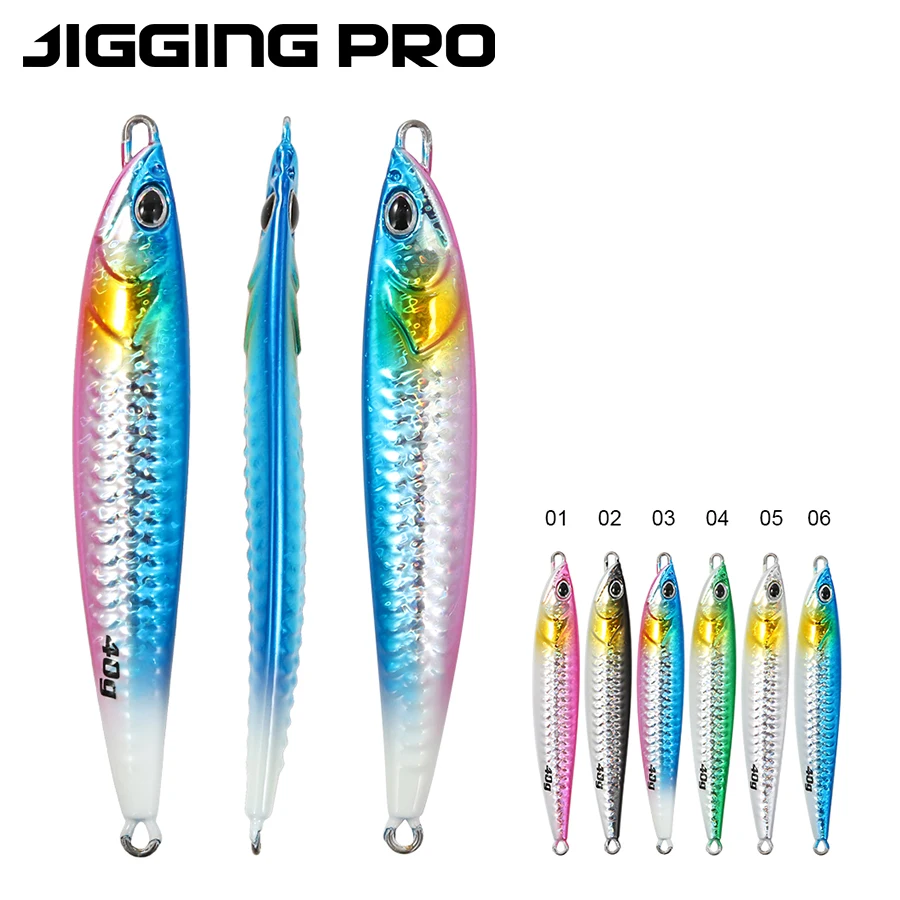 JIGGING PRO S-Form Metall-Jig 20g-60g S-Kurven-Schwimmaktion Uferköder für Wolfsbarsch, Blaufisch, Salzwasser