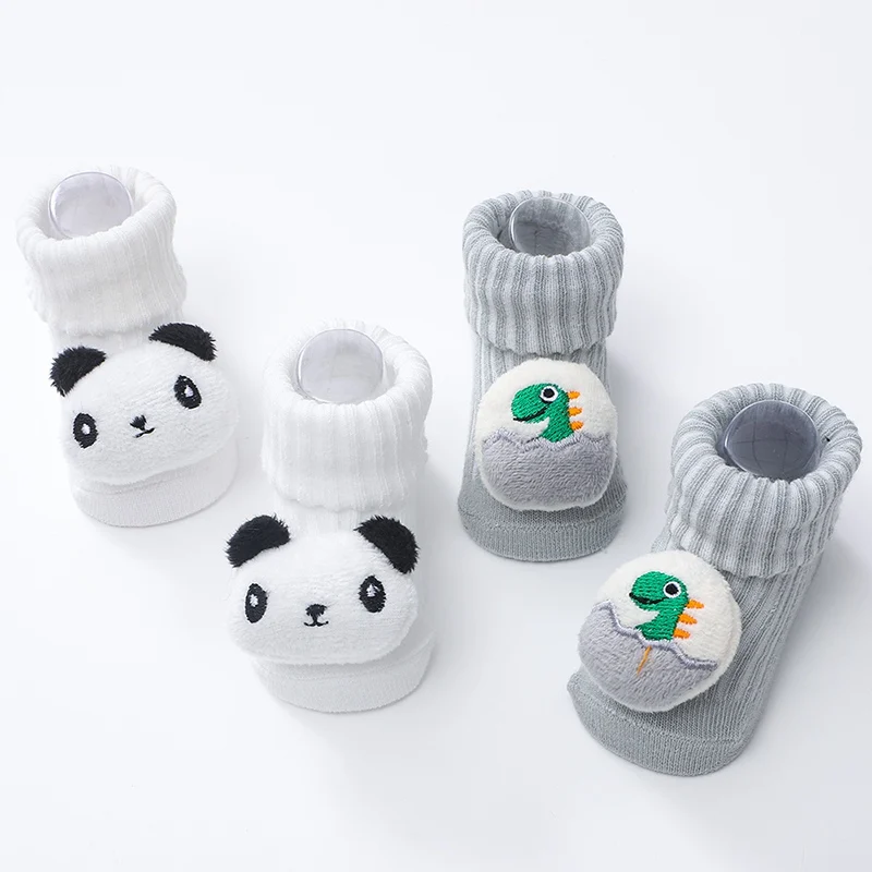 Cute 3D Cartoon Baby Short Socks Dinosaur Panda Toddler Boys Girls Socken Summer Breathable Thin Sock Kids Children Accessory