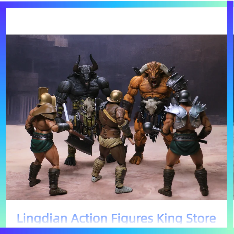 

In Stock XesRay Battle of Glory Gladiator Minotaur Black Ox Doll Toy Model Hand Figure Toy Collection Gift