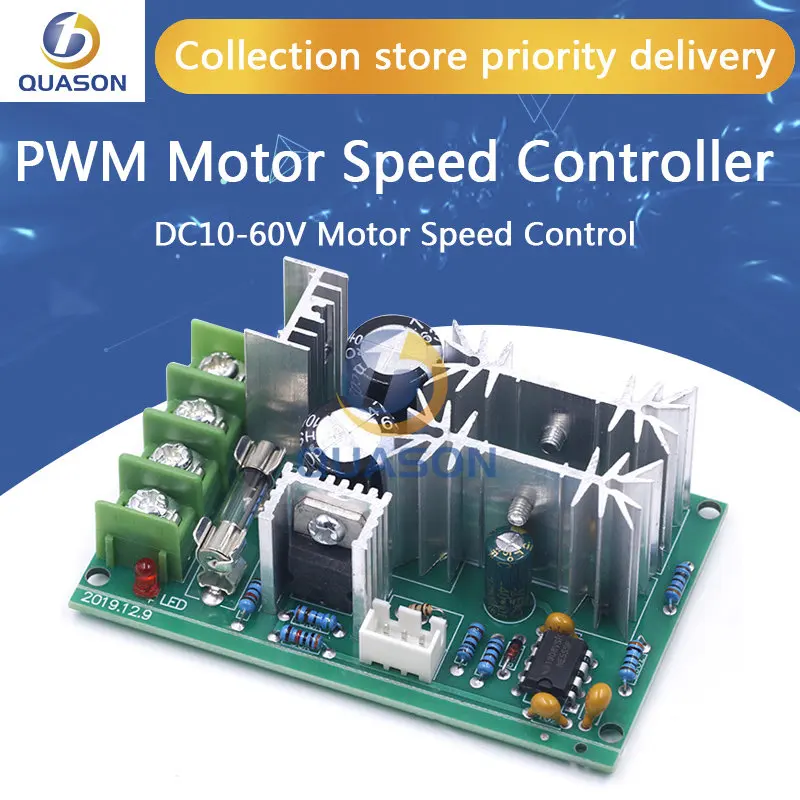 DC10-60V DC 10-60V Motor Speed Control PWM Motor Speed Controller Switch 20A Current Voltage regulator High Power Drive Module