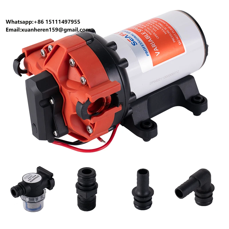 

SEAFLO 12V DC Variable Speed Diaphragm Water Pump Smart Self-Priming Fresh Water Pressure Pump for Marine RV Boat