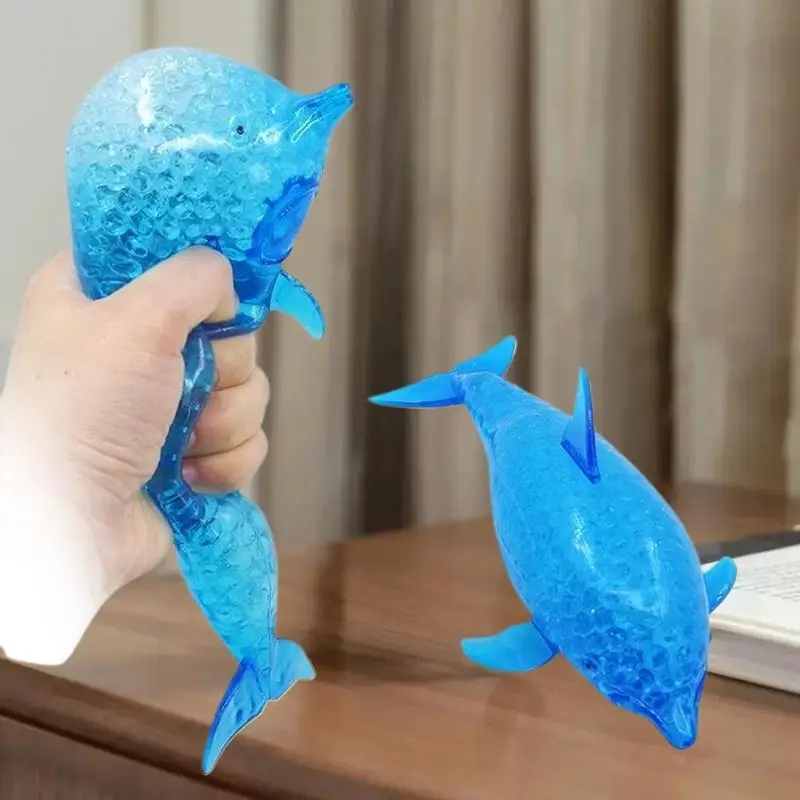 1 pçs crianças adultos mar animal squish bola, elástico tubarão golfinho alívio do estresse brinquedo, descompressão squeeze bola