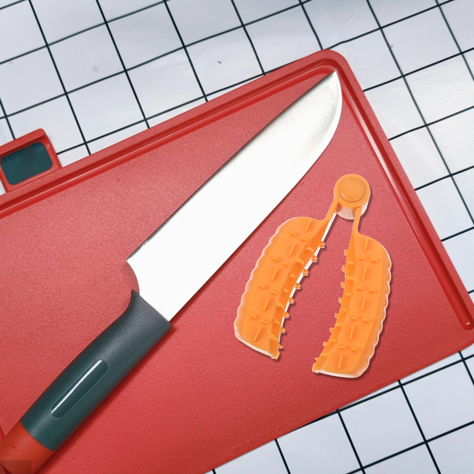 

2Pcs Finger Protector Cutting Guard Reusable Plastic for Vegetable Meat Food Kitchen Tools Kitchen Supply