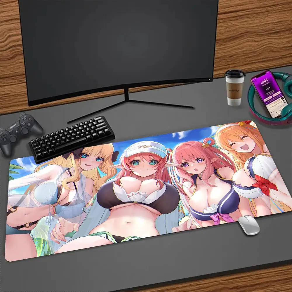

Sexy anime girl Desk accessories Office gadgets Mouse 900x400 XXL kawaii teclado bureau Pad mousepad gamer pc gamer Rubber Mouse Pad