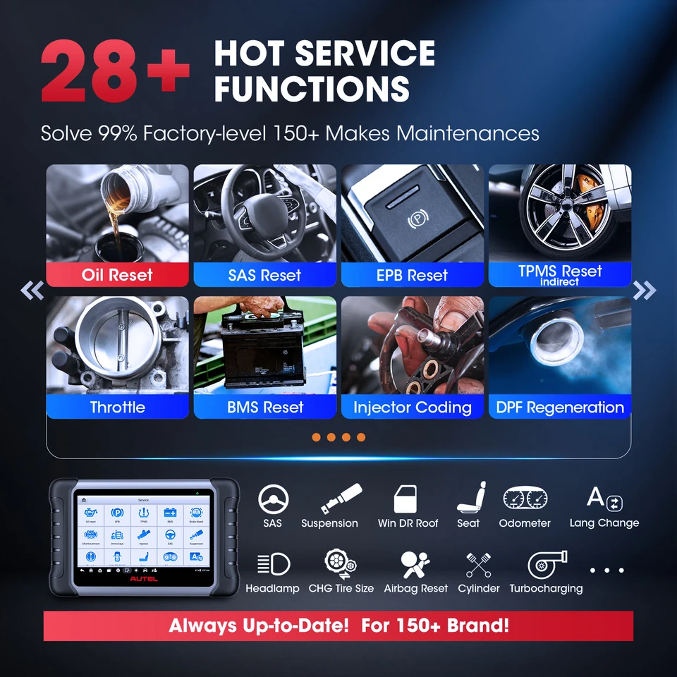 AUTEL MaxiCOM MK808S スキャナー 自動車診断ツール 双方向診断 OBD2
