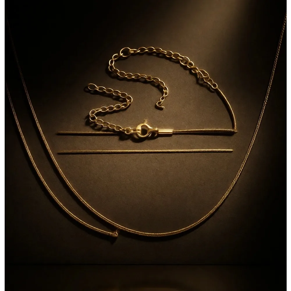 

Тонкое ожерелье-цепочка из нержавеющей стали с позолотой 24k для женщин и мужчин с застежкой-карабином.