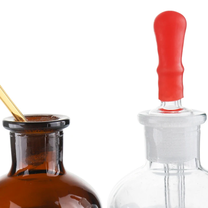 

Glass drop bottle Transparent/brown reagent bottle With glue head 125ml 60ml 30ml Frosted bottle mouth
