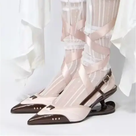 Zapatos de tacón medio con lazo Mary Jane para mujer, calzado Sexy con punta estrecha, informales, combina con todo, zapatillas deportivas de tacón alto, 2025