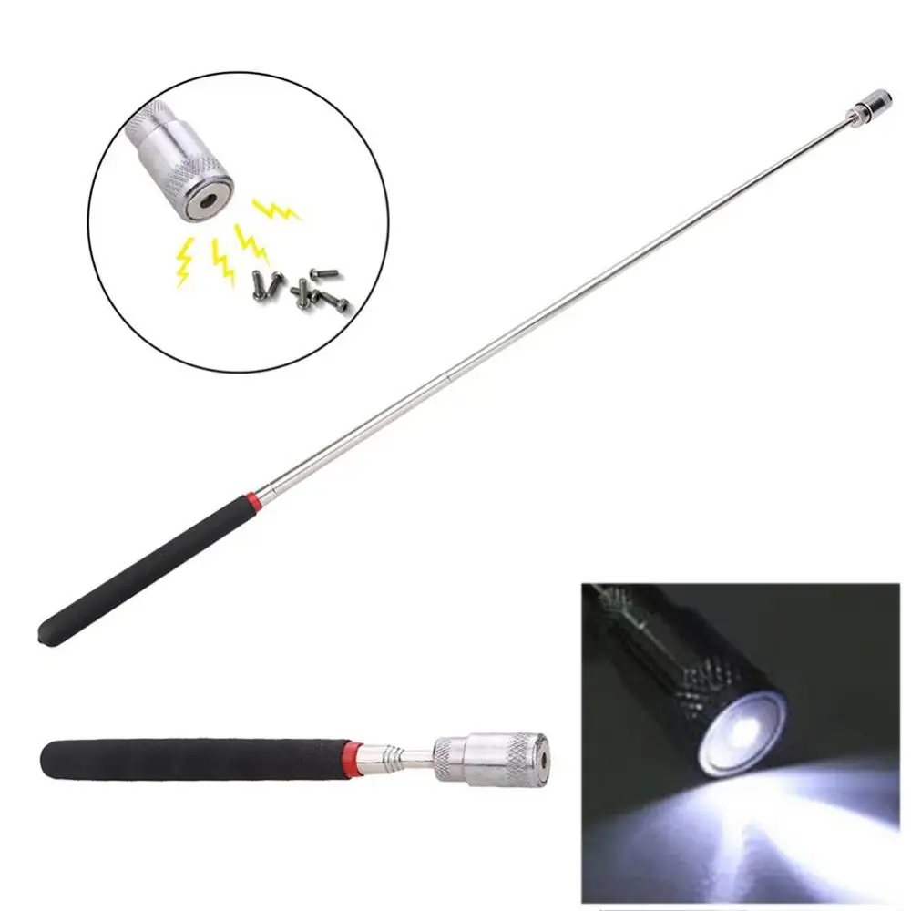 Wand Powerful Magnetic Strong Magnetic Telescopic Plastic-coated Led Light Handheld Led Light With Powerful Magnetic Bar Led