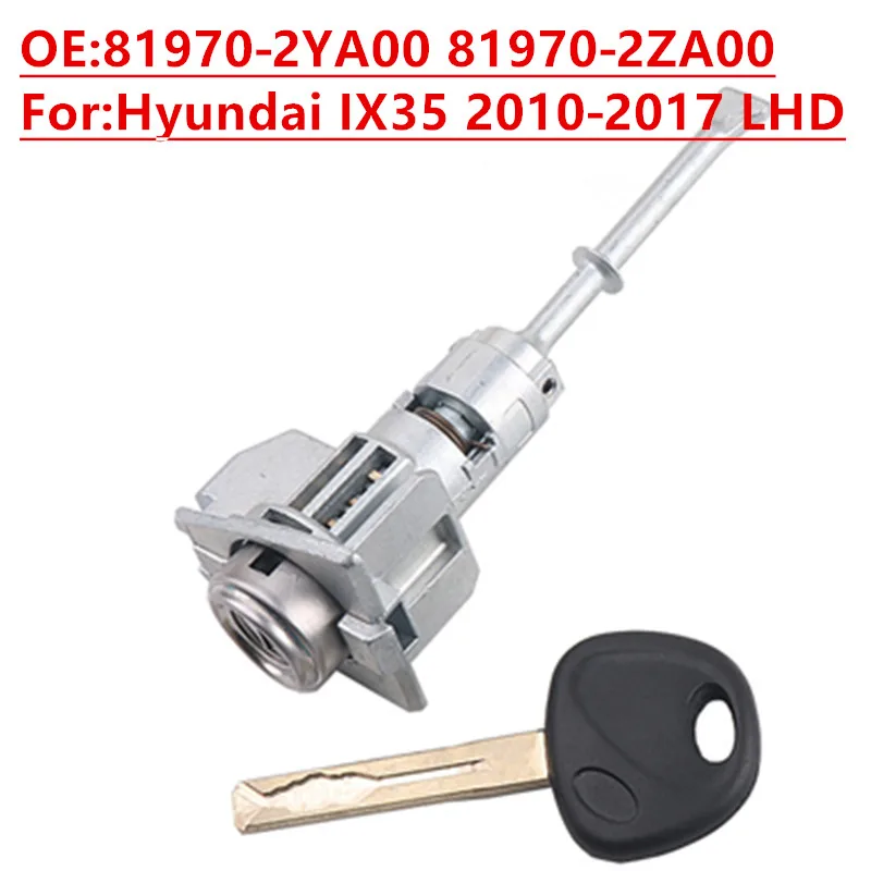 Car Front Left Door Lock Cylinder 81970‑2YA00 81970‑2ZA00 For Hyundai IX35 Driver Side Lock Core With 1/2 Keys