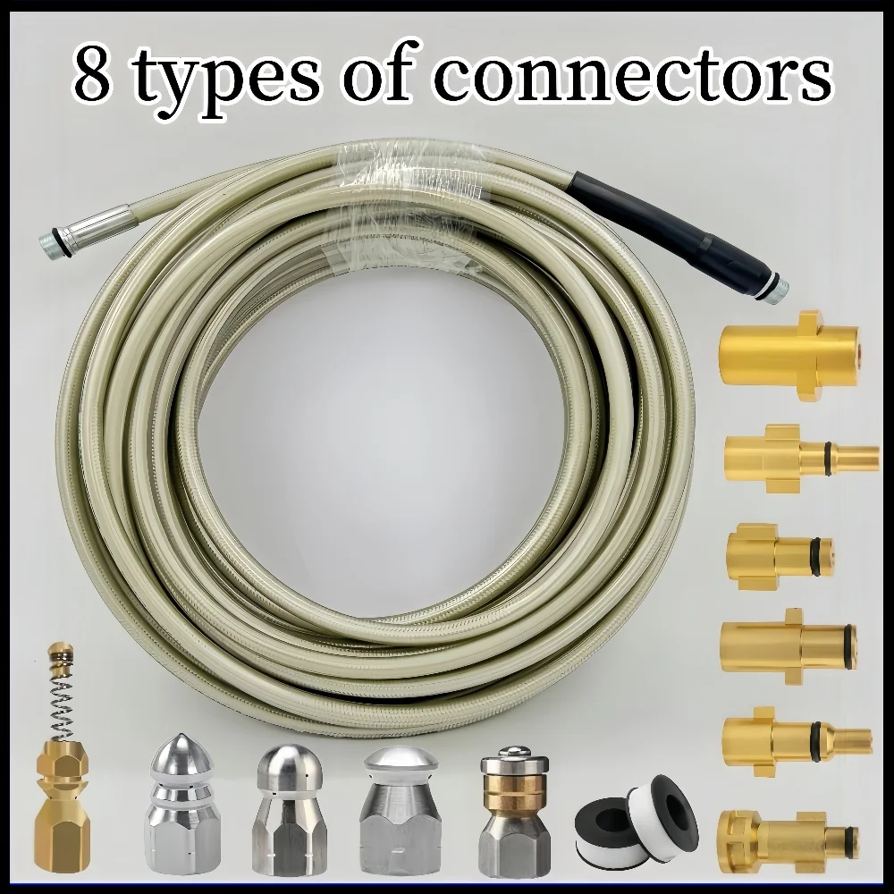 

Sewer Drainage Cleaning Hose High Pressure Hose Pipe Cleaner, Pressure Washer Nozzle, For Karcher Interskol Nilfisk Bosch Lavor