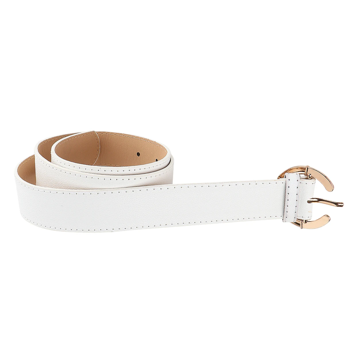 

Imitation Belt PU Girdle Pattern C-shaped Solid Round Pin Buckle Wide Fashion Women Waistband Accessories