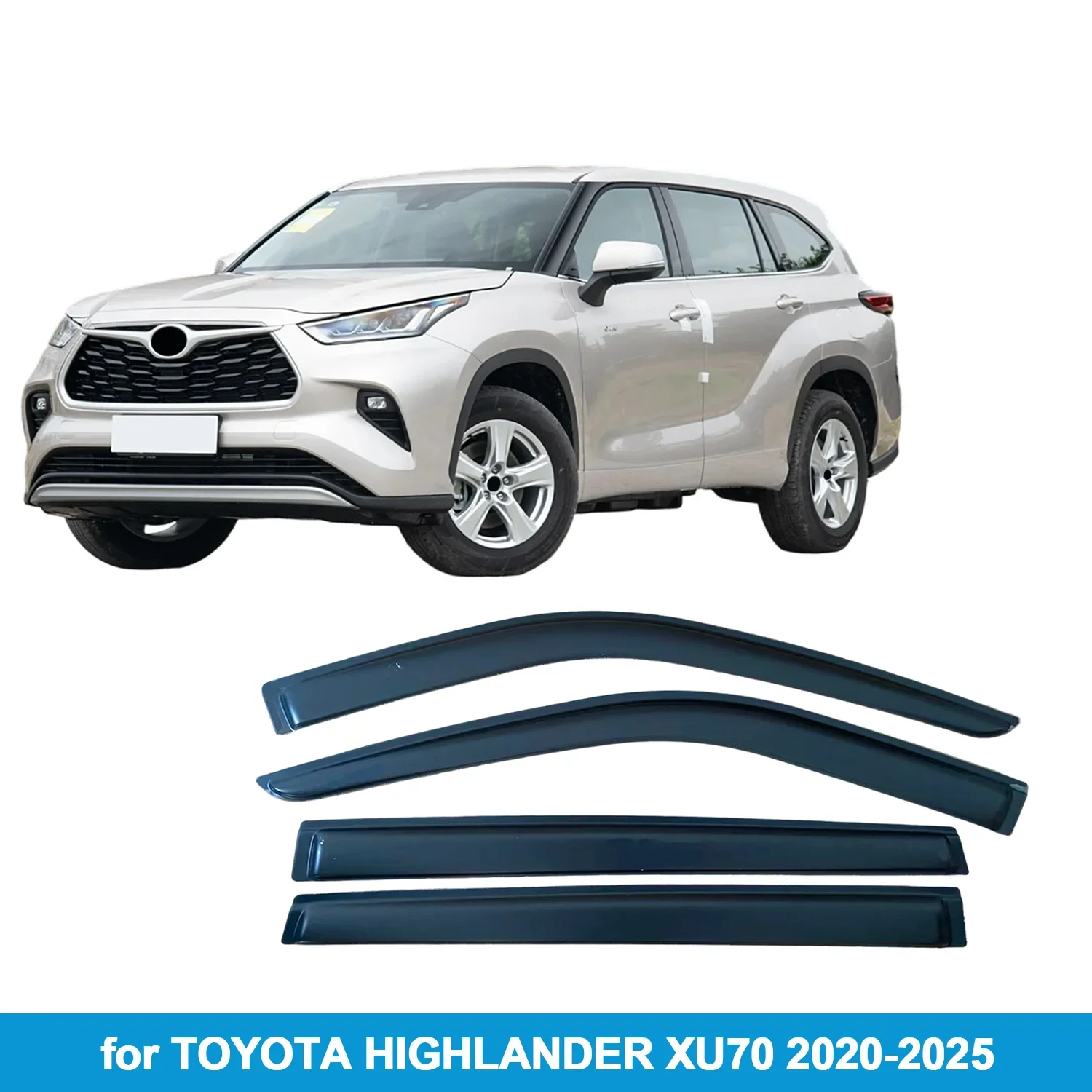 

Оконный козырек для TOYOTA HIGHLANDER XU70 2020-2025, защита от дождя, боковой дефлектор, защита от атмосферных воздействий, лента для наружного крепления