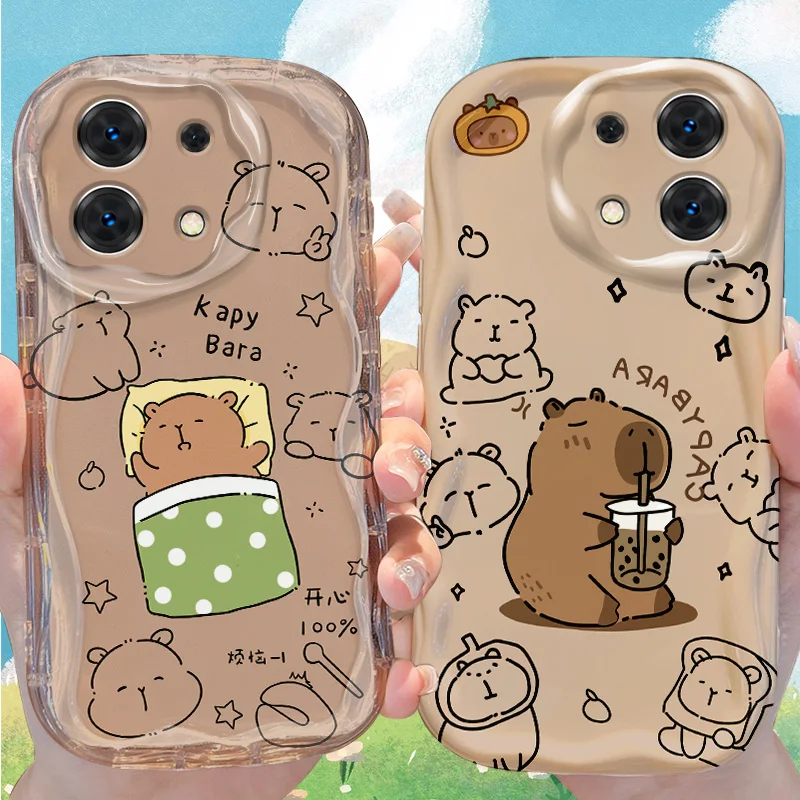 Cartoon Capybara Schlafhülle für Xiaomi Redmi Note 15 14 13 12 Pro Plus 5G 15C 14C 13C 11 10 Pro 10S 4G A1 A2 Silikonhülle