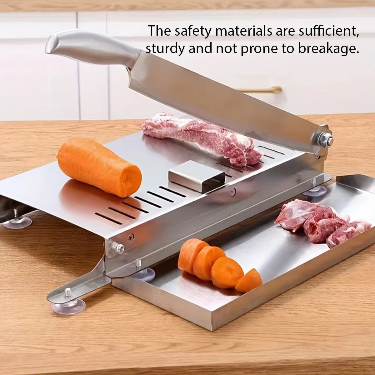 

Ручной резак для еды из нержавеющей стали, машина для нарезки, автоматическая домашняя кухня, нарезка для замороженного мяса, доставка мяса, нескользящая ручка