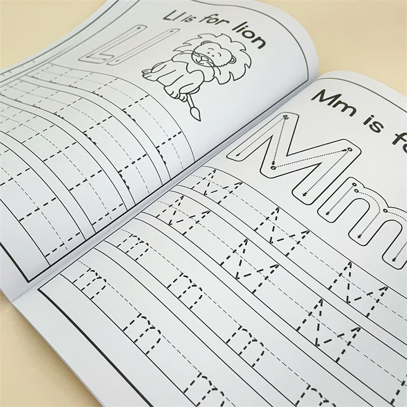 ABC Letter Tracing Coloring Book A-Z Maiustágio Lowercase Pen Controle Prática para Crianças Pré-escolares