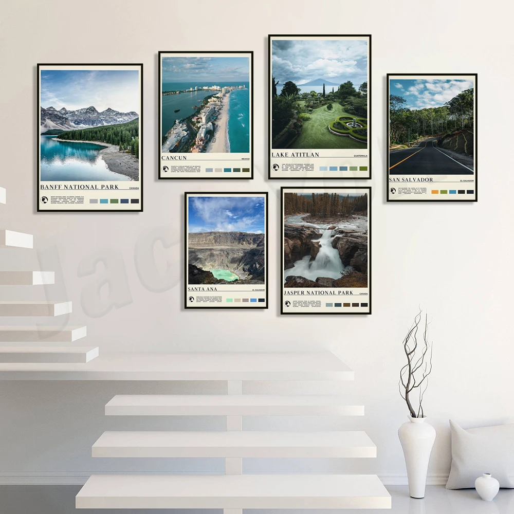 تيكل، سان خوسيه، مانويل أنطونيو، سان سلفادور، غرناطة، تيجوسيجالبا، حديقة جاسبر الوطنية، فانكوفر، تورونتو ملصقات السفر