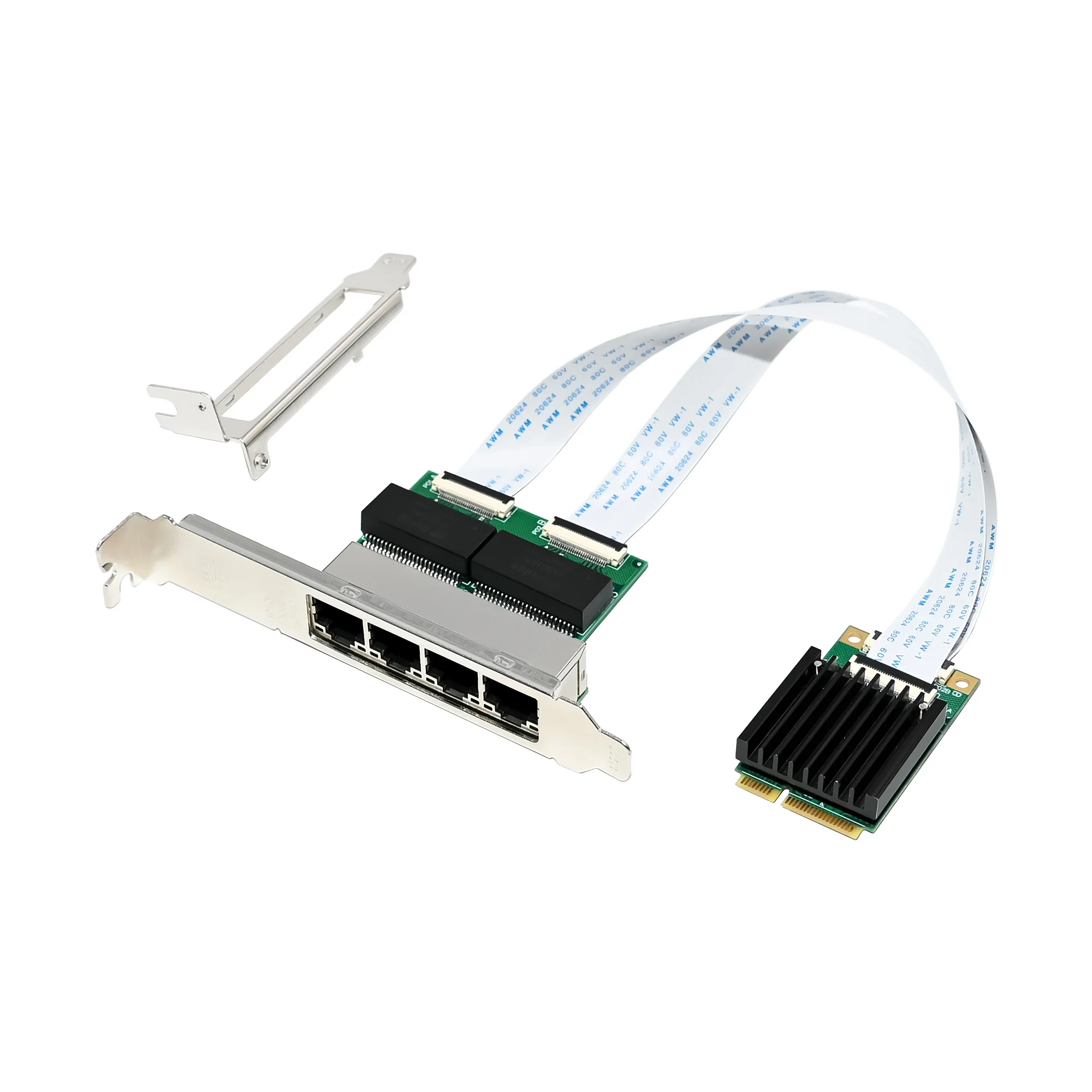 

SUNWEIT ST7423 MiniPCIE I350-T4 External 1G Copper Ethernet Industrial Server NIC with Quad Wired Type in Stock