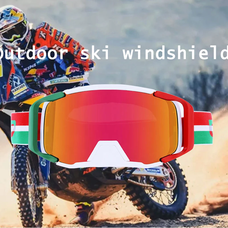 Gafas de esquí al aire libre para hombres y mujeres, gafas a prueba de viento, Anti-UV, a prueba de polvo, Snowboard, ciclismo, motocicleta, gafas