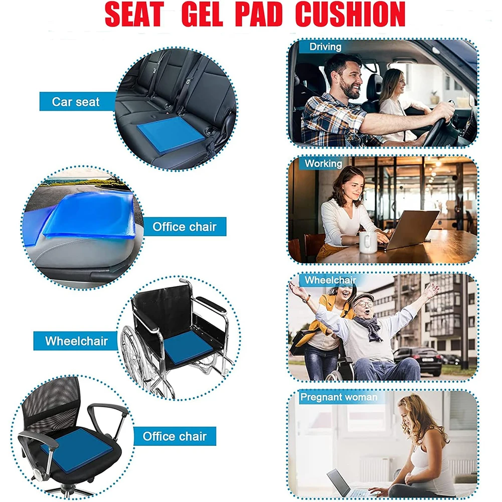 Motorcycle Seat Gel Pad Easy to Cut Motorbike Scooter Bike Gel Cushion Shock Absorption Mat Comfortable Soft Modified Seat Pads view 6