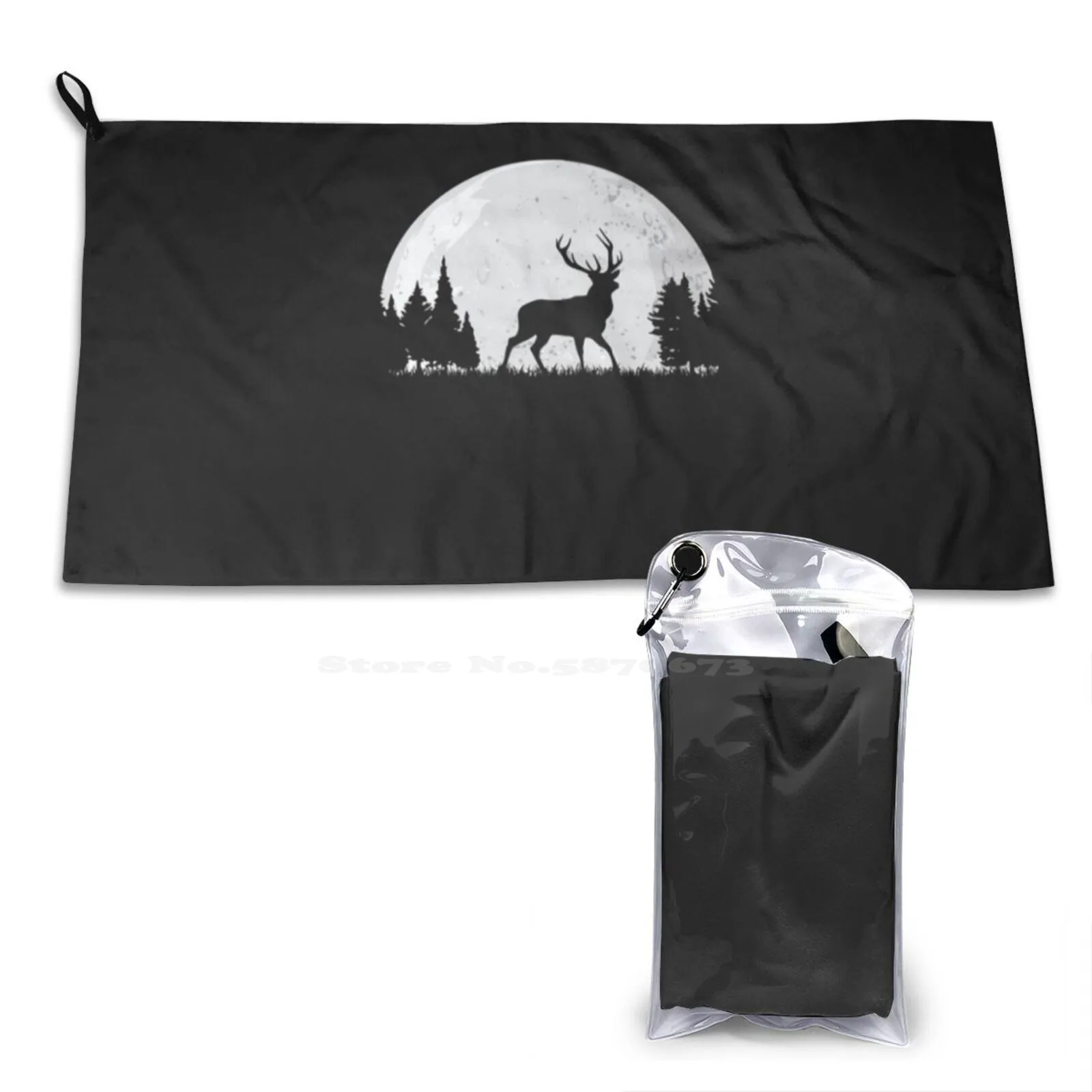 Hunter Hunting Deer Sport Towels Outdoor Hiking Cycling Swimming Hunting Hunter Lady Trip Holiday Idea Stalk Rifle Outdoor