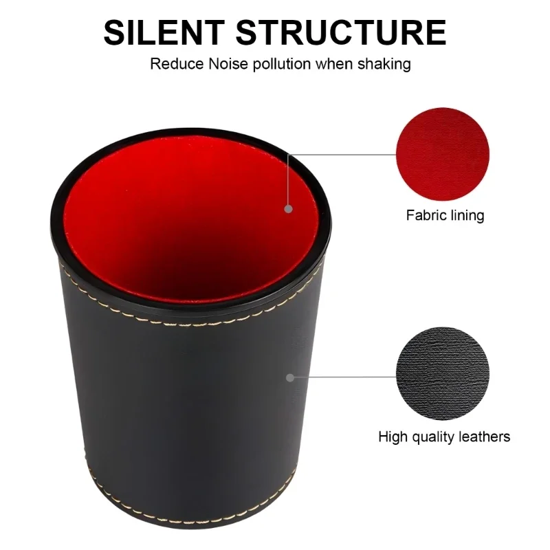 النردات كأس بو الجلود مستقرة مريحة شعور اليد النردات يهز الحاويات كأس المهنية للعبة الجدول المجلس