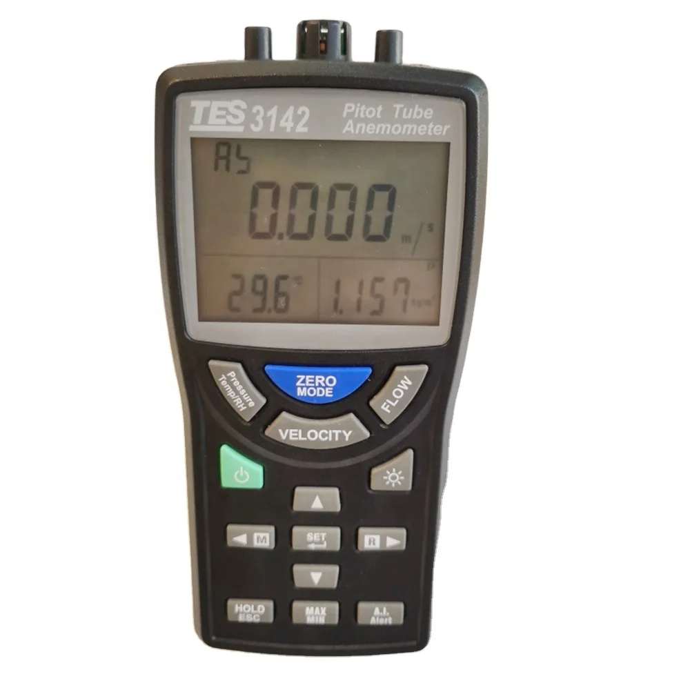 

TES3142 Pitot Tube Anemometer,differential Pressure Manometer