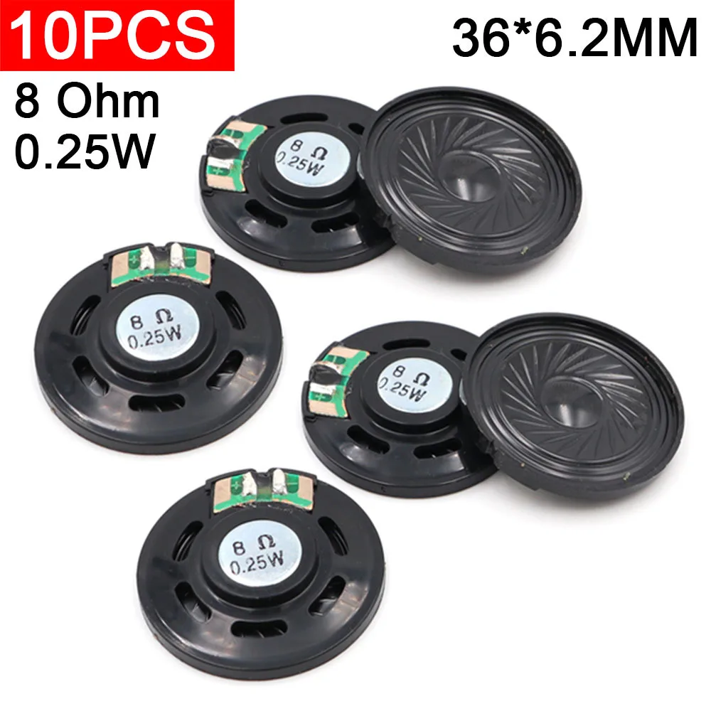 10Pcs 8 Ohm 0.25W D…