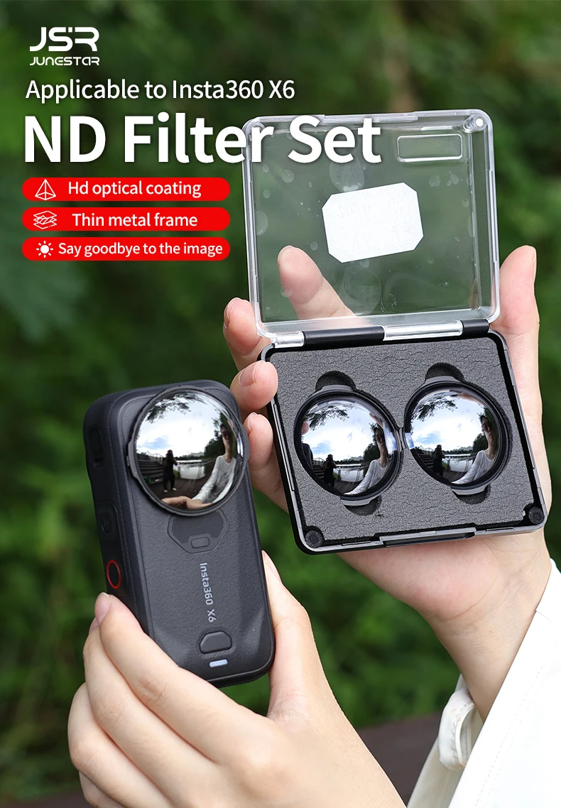 For Insta360 X6 X5 ND Filters ND16 ND32 ND64 Cinematic Motion Blur Tempered Glass Filter For Insta 360 Action Camera Accessories