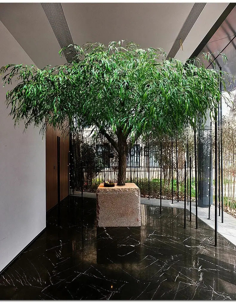 Simulation Willow Branches and Leaves Decoration Home Clothing Store Fake Trees Floor Imitative