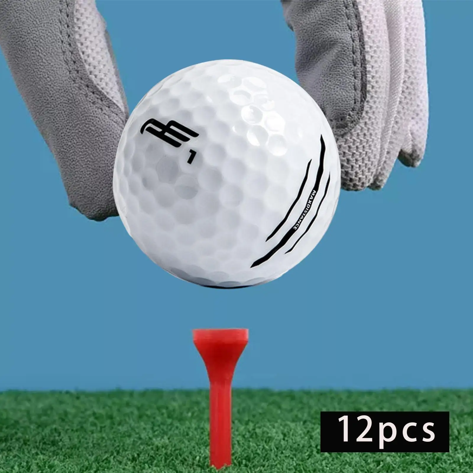 

12x Golf Balls Two Layer Long Distance Golf Equipment Indoor Golf Games Ball