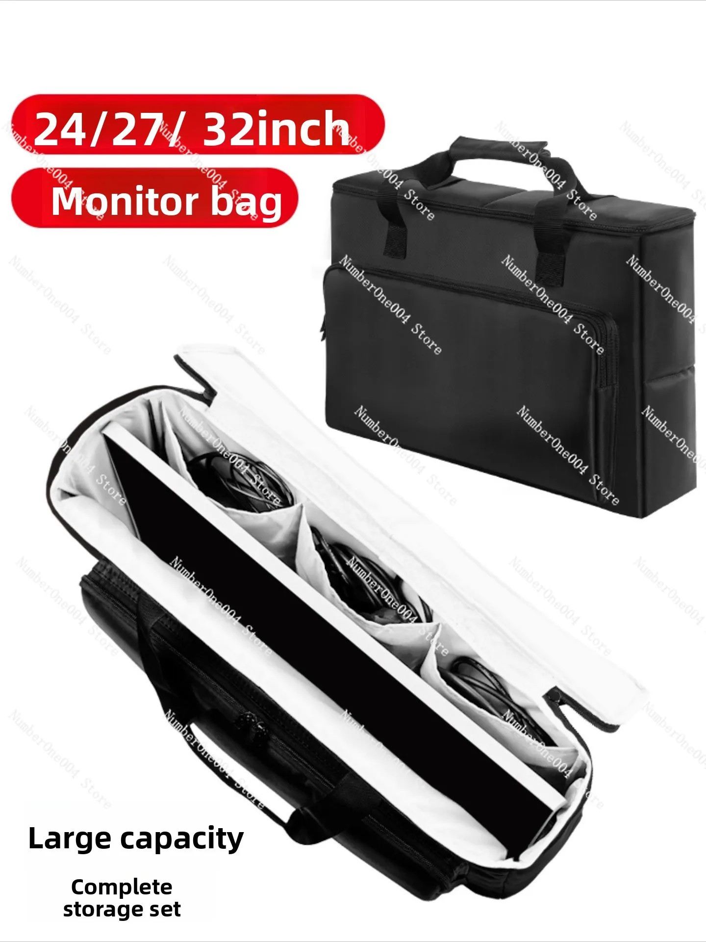Computer host storage bag 24 inch 27 inch 32 inch screen display bag removable trolley case
