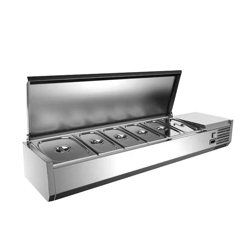 Supermarkt Verse Fruitsalade Display Vriezer Groenten En Fruitkast Open Type Koelkast Voor Restaurant