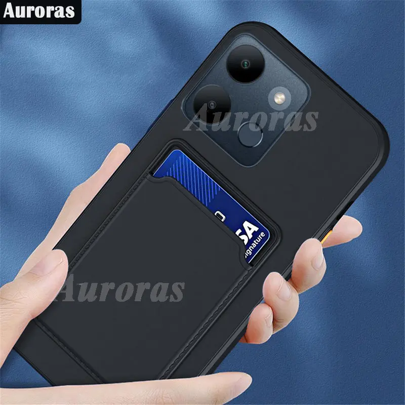 Auroras For Infinix Smart 7 Case Luxury Wallet Card Slot Back Cover Soft Silicone Protector For Infinix Smart 6 HD Case