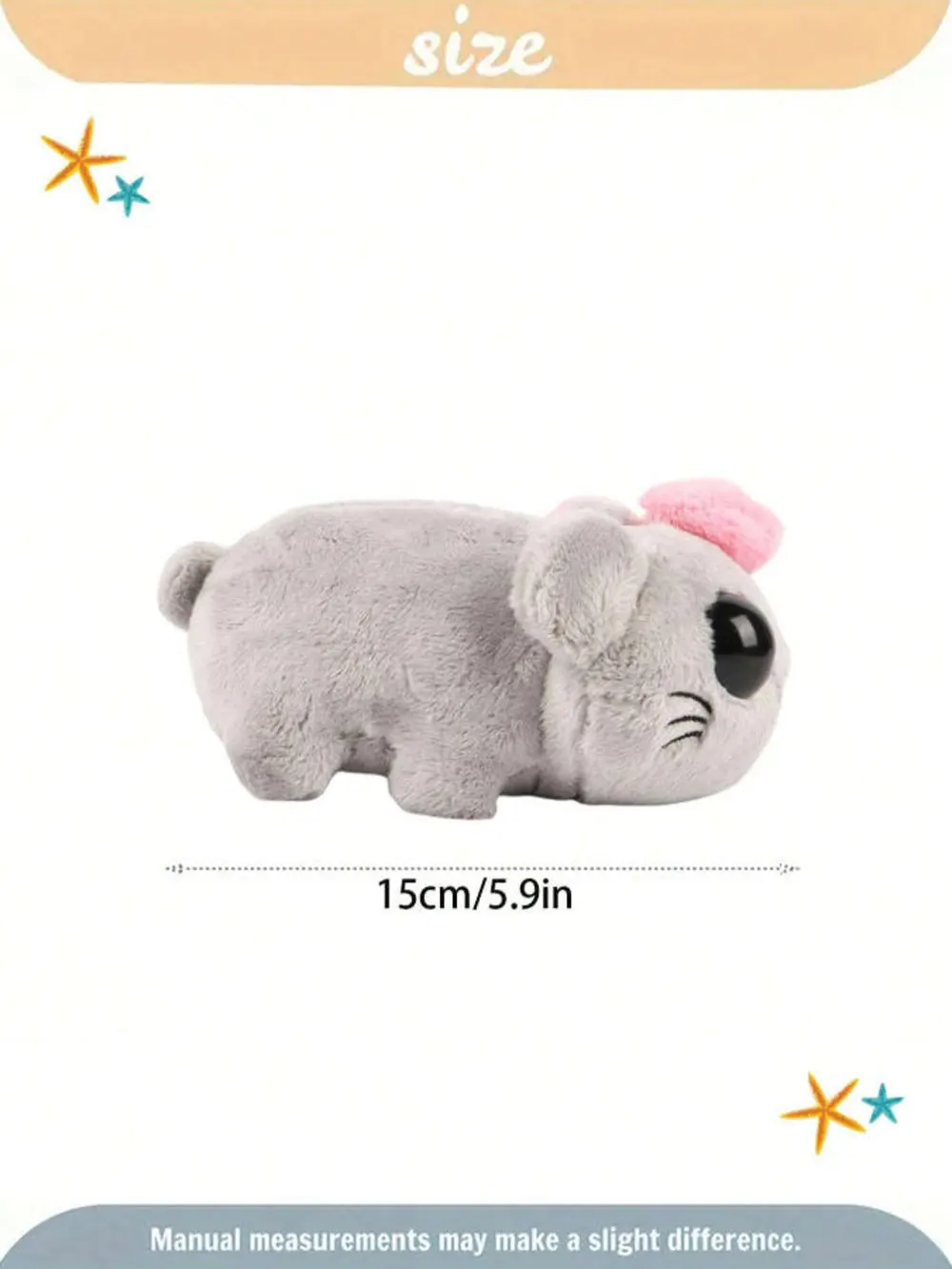 15 سنتيمتر/5.9in جديد حزين الهامستر ميمي ألعاب من القطيفة Bowknot الهامستر محشوة الحيوان بلوشيز حزين الهامستر بلوشيز دمى الاطفال تزيين Crea