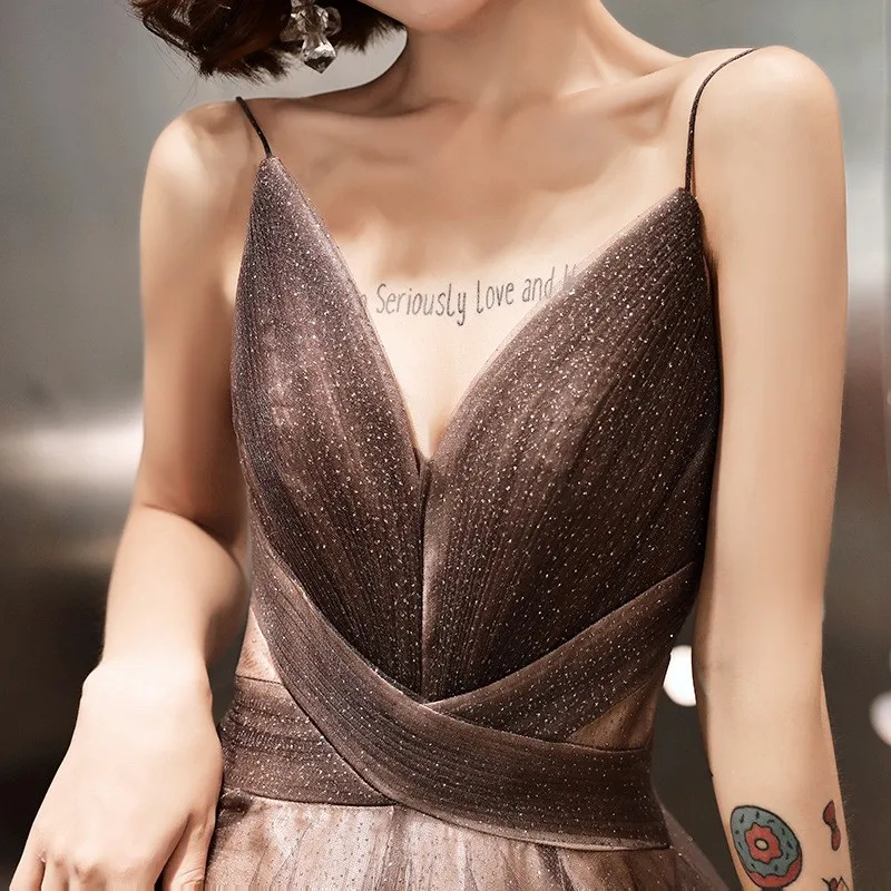 Banquet long birthday female Xianqi temperament new six one host dress