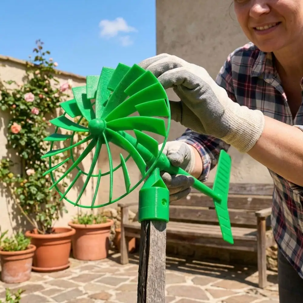 3D Printed Garden Wind Spinner Waterproof Plastic Lawn Wind Sculpture Wind Stable Rustic Outdoor Wind Vane Decor