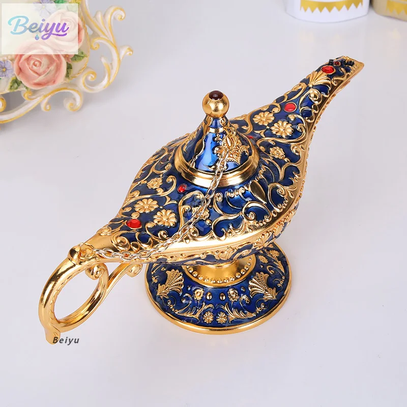 Search banner magic lamp tin retro European handicrafts alloy creative Russian wishing lamp home metal ornament