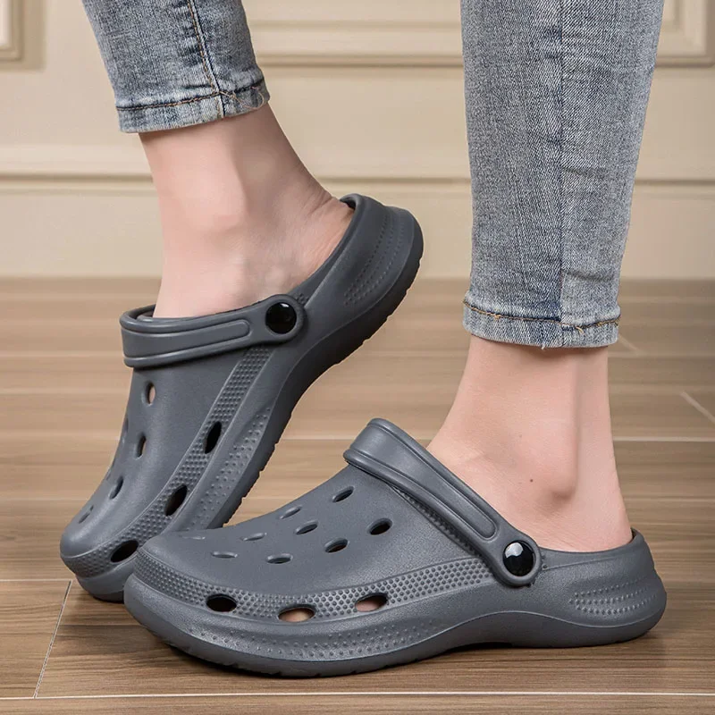 Plus Size 46 47 48 Summer Men Clogs Slippers Men's and Women's Leisure Slides Beach Shoes Home Garden Shoes Outdoor Sandals image 2