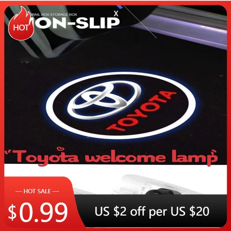 

Для Toyota 2026, колпаки Hot Hub, светодиодный проекционный светильник приветствия двери для Toyota Camry/Highlander/RAV4/Prado/Crown/Prius-логотип Ghost L