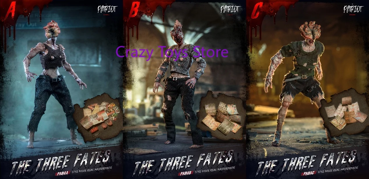 

In Stock Patriot The Last of Us Clicker Three Destiny Zombie 1/12 Cloth Robe Action Figure Toy Gift Series Collection