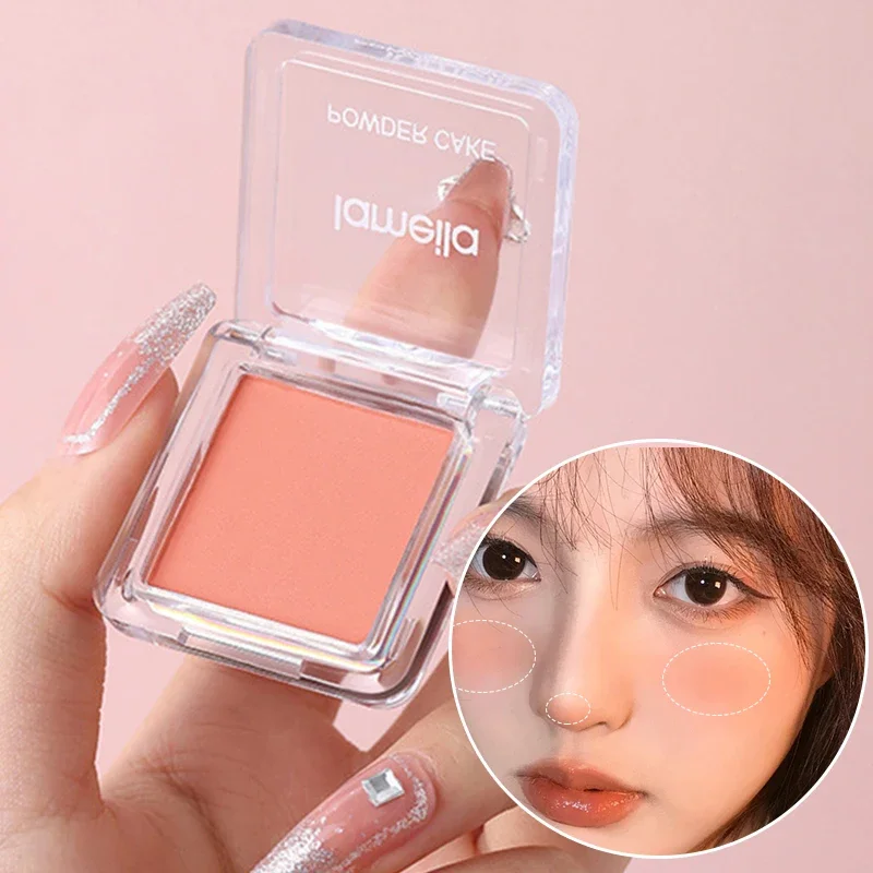 4colors Monochrome Blush Palette Matte Peach Pink Cheek Tinted Powder Natural Lasting Face Rouge Contour Shadow Makeup Cosmetic