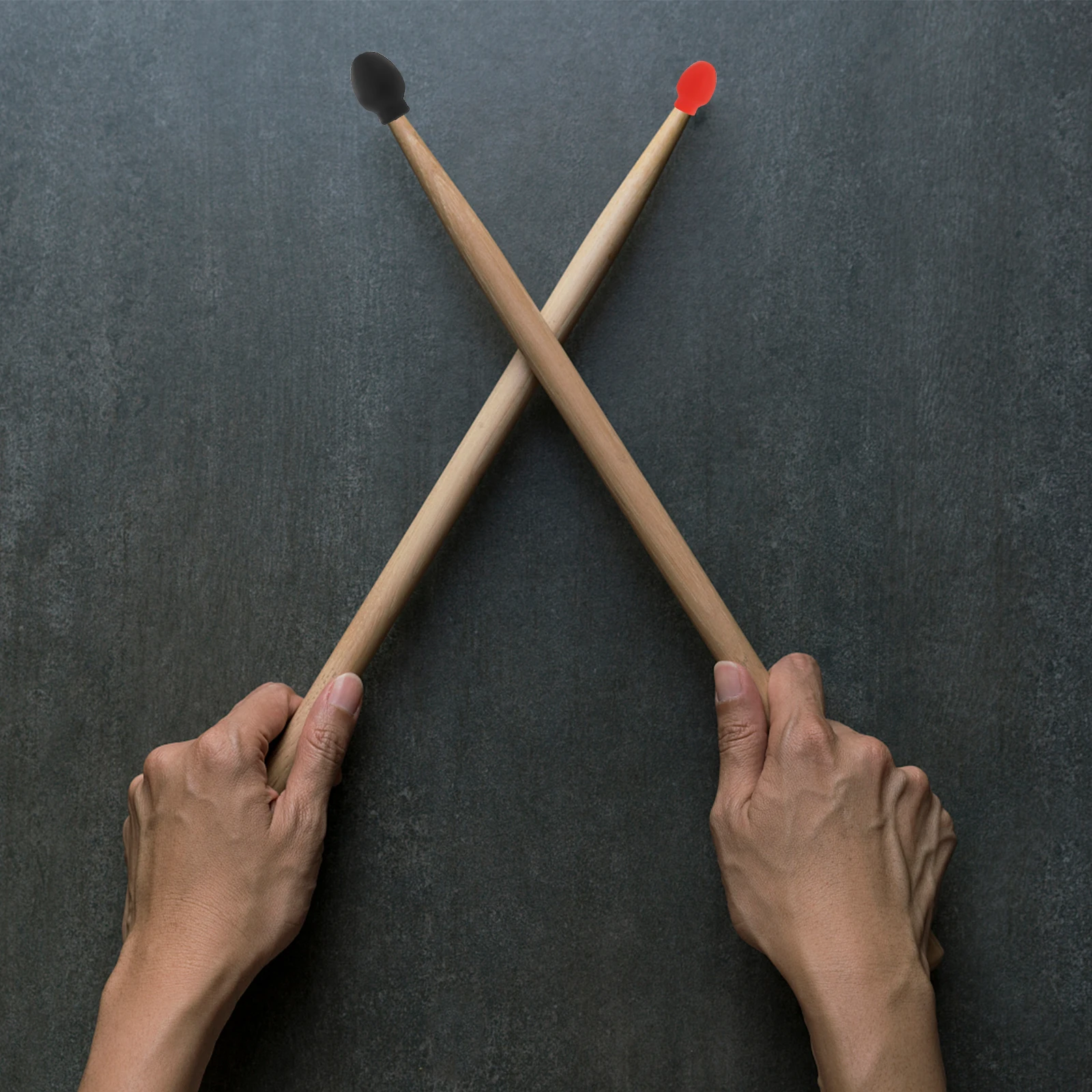 

8PCS Rubber Drumstick Tips High Elasticity Protective Mute Cap for Practice Outdoor Durability Percussion Accessories Anti