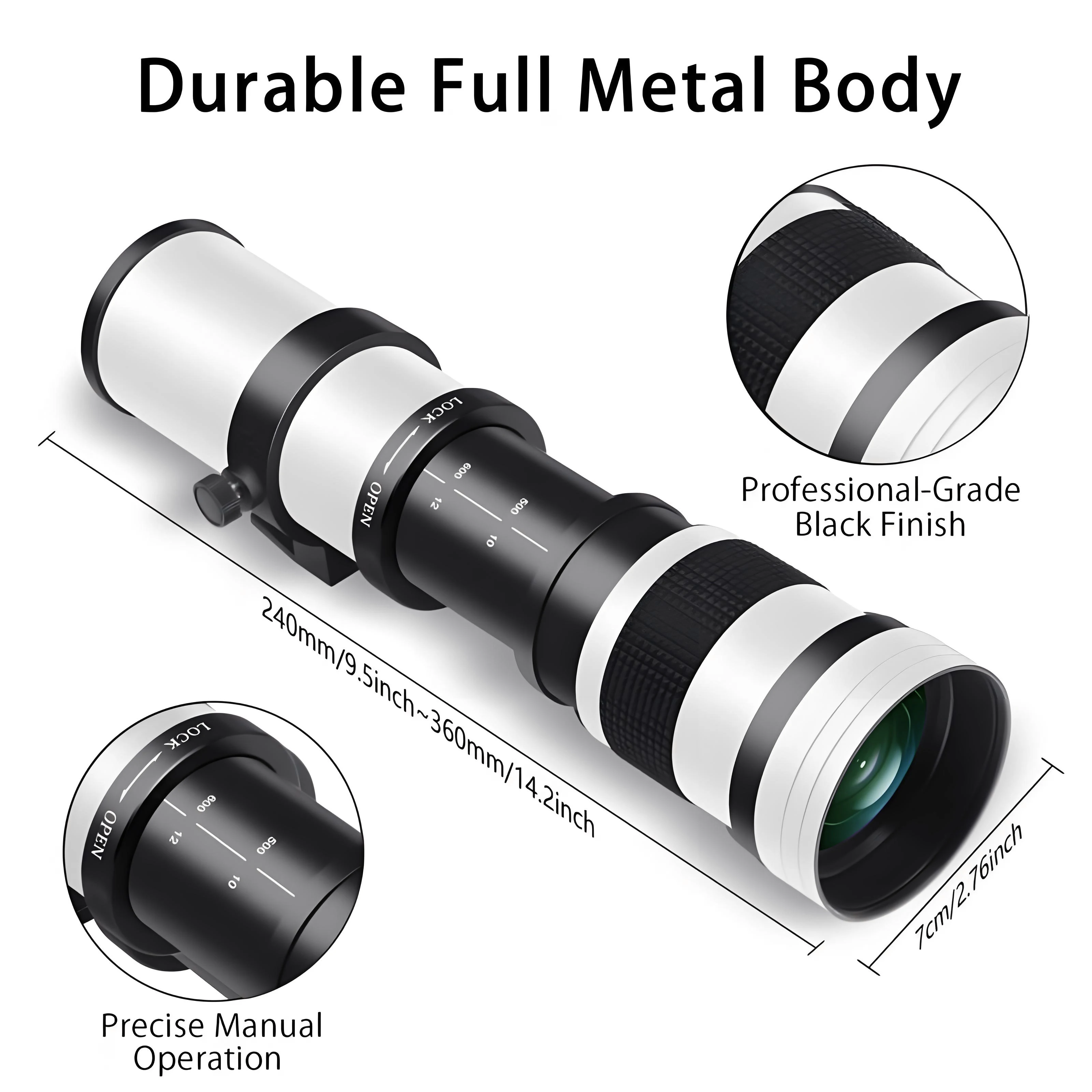 Lensa Telefoto Zoom Manual 420 - Photography Ratio ulasan dan harga