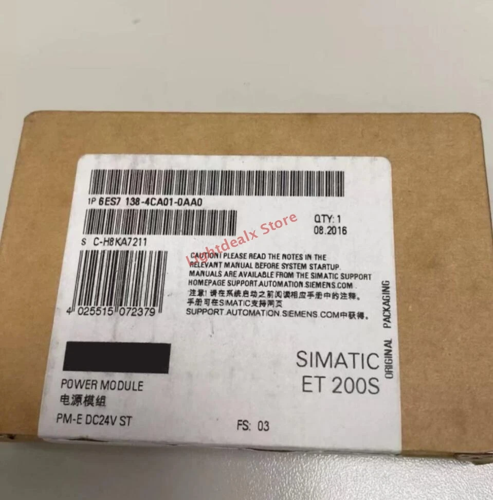 

1PCS Brand In Box Fast Shipping New 6ES71384CA010AA0 PLC Module 6ES7138-4CA01-0AA0 6ES7 138-4CA01-0AA0 Original