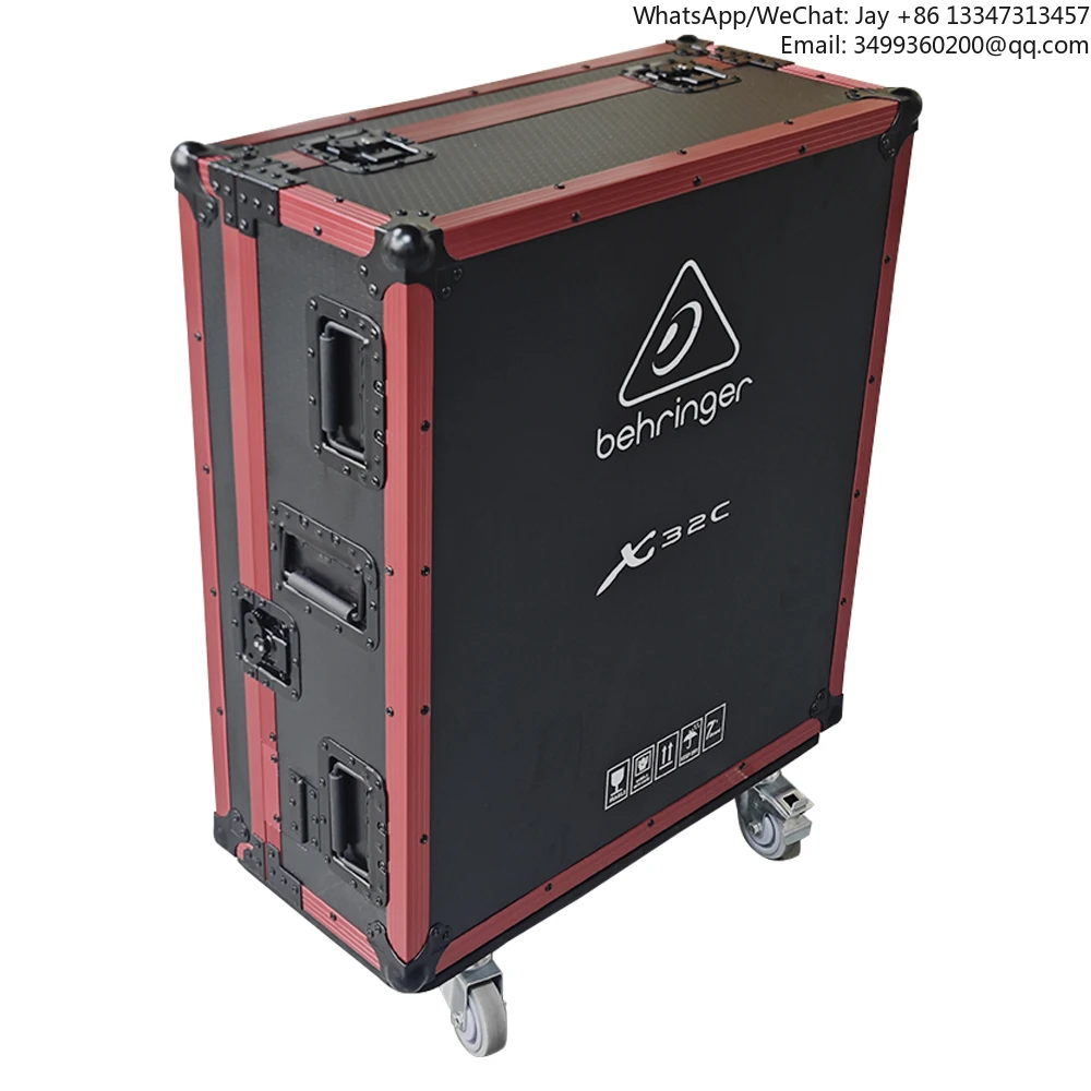 Aangepaste Behringer X32 compacte flightcase Normale versie met wielen Pa-systeem Podiumapparatuur Digitale mixer Flightcase