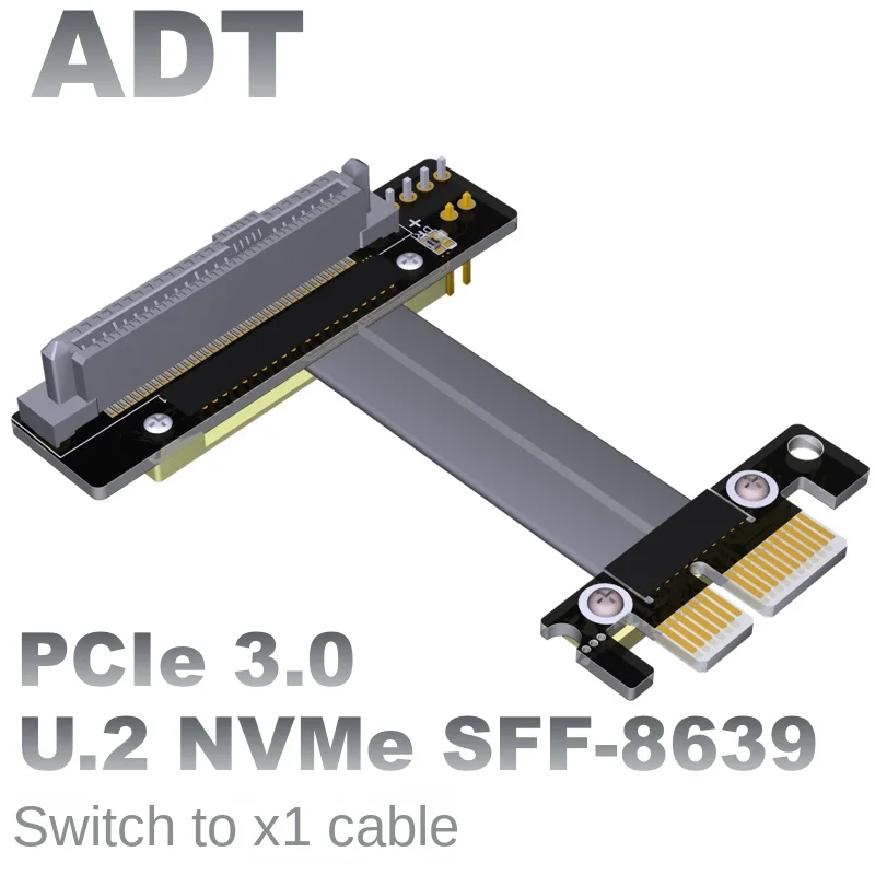 

U. 2 интерфейса U2 к PCI-E 3,0x4 к X1, Φ NVMe PCIe расширенный кабель для передачи данных