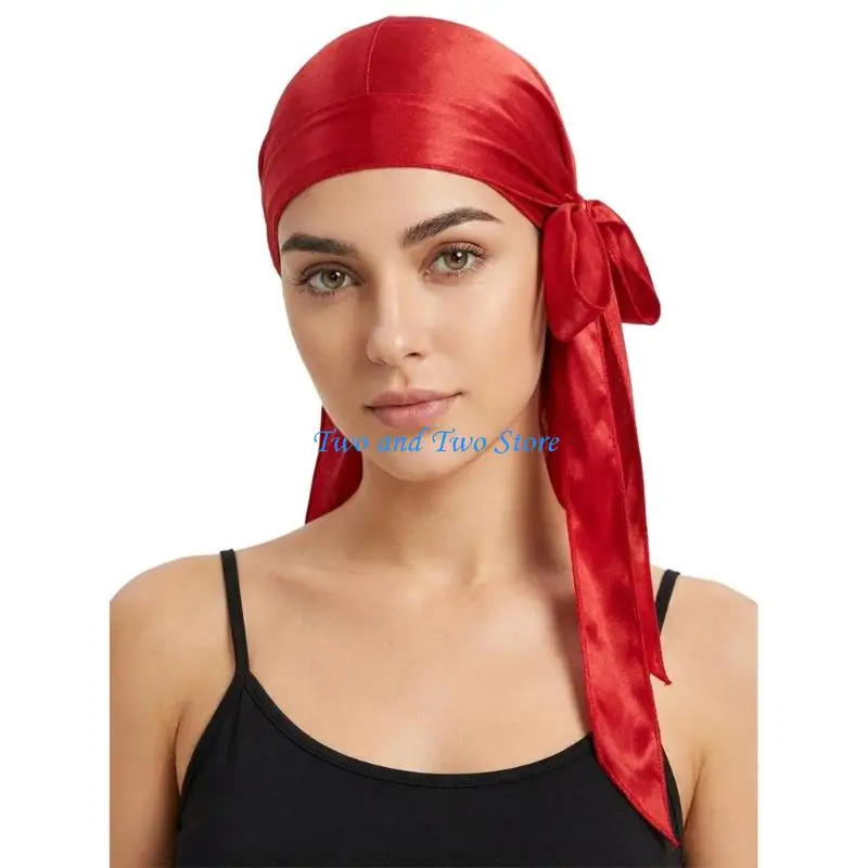 

HX6F Chemo Turban Durag for Women Multicolored Head Wrap Comfortable and Fashionable Headscarf Hat