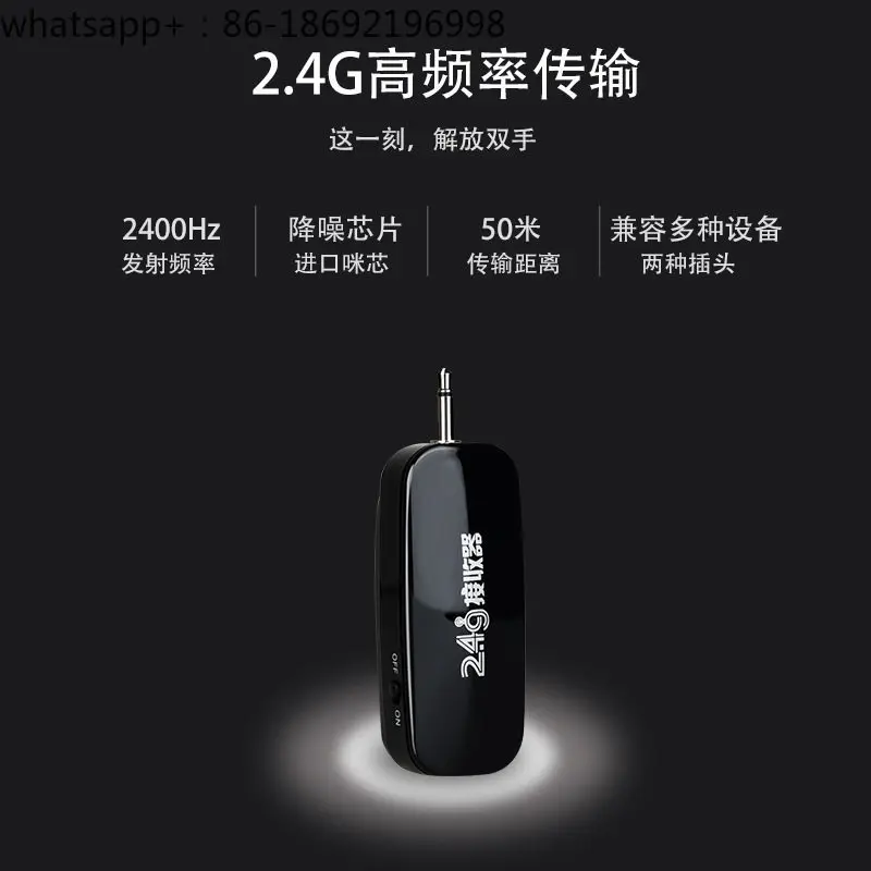 Bluetooth 2.4G professional wireless outdoor portable head-mounted condenser microphone live recording Karaoke